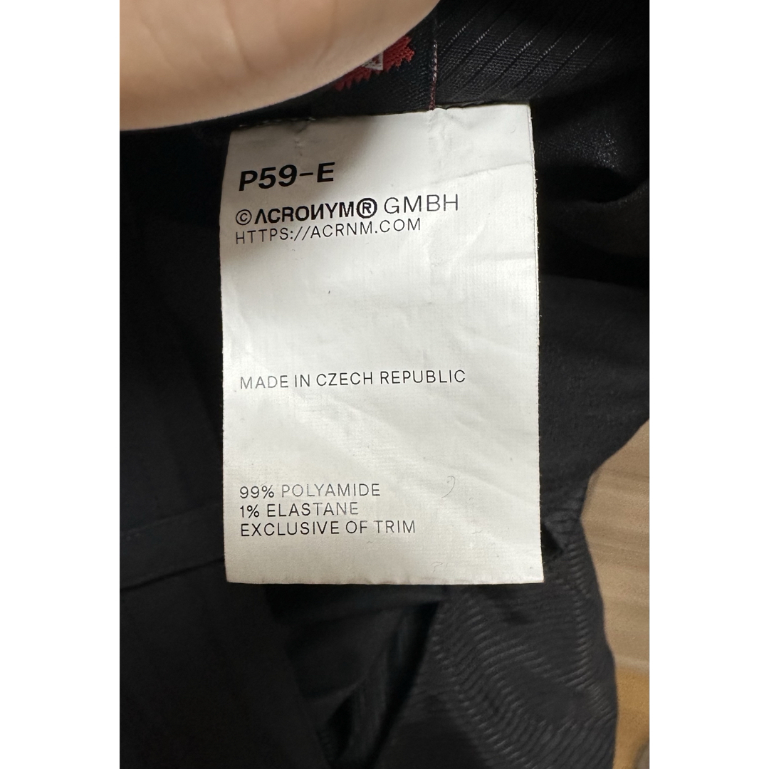 ACRONYM P59-E BLACK SIZE XS 日本未入荷 アクロニウムの通販 by ACRONYM P59-E BLACK SIZE XS 日本未入荷 アクロニウムの通販 by