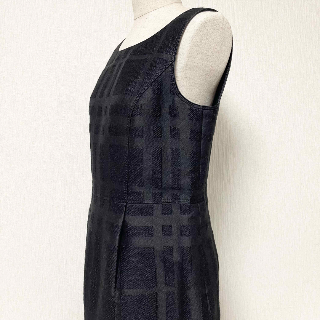 BURBERRY バーバリー ウール シルク ワンピース ノバチェック 40 BURBERRY バーバリー ウール シルク ワンピース ノバチェック 40