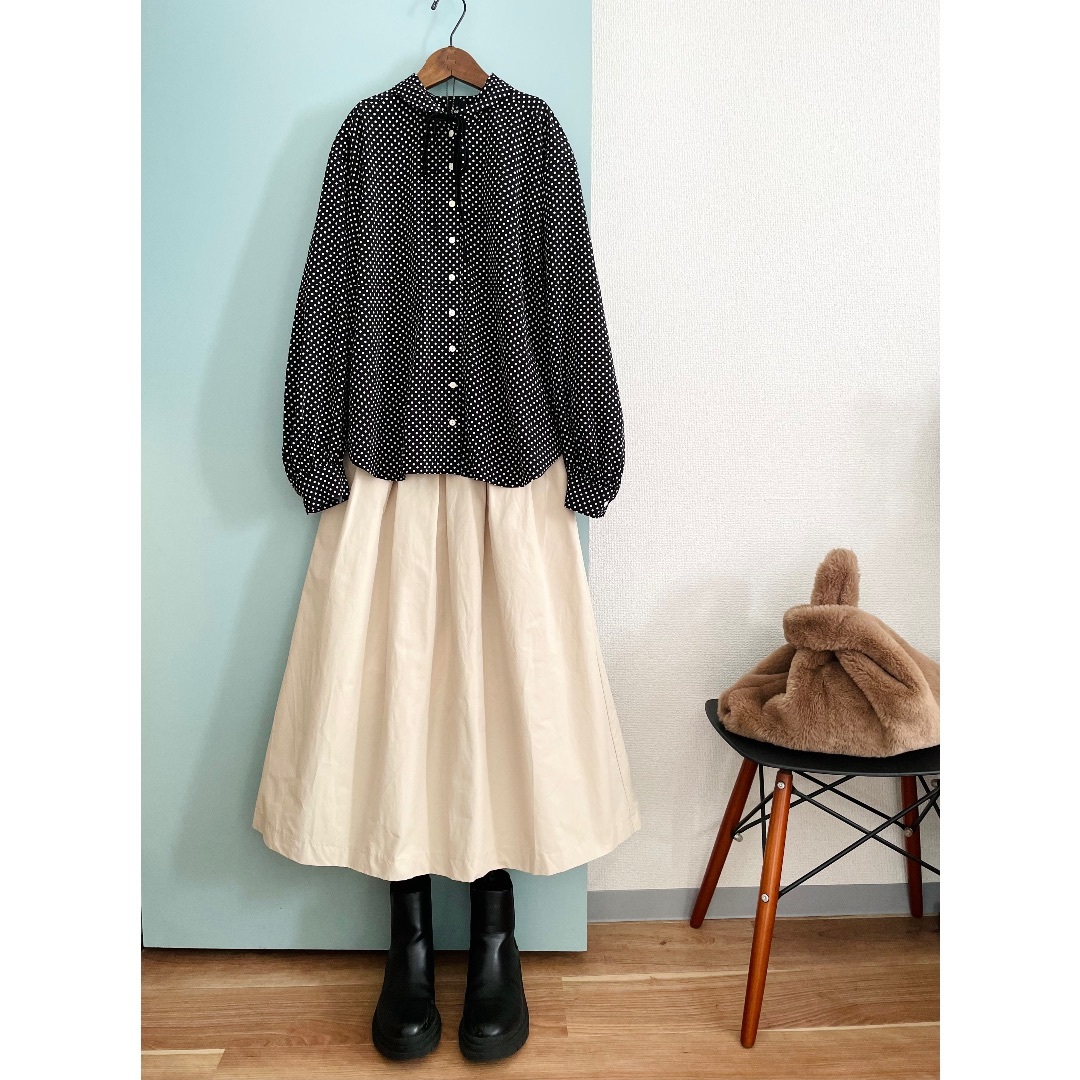 美品　IENA sese ドットブラウス　リボン IENA - 【TimeSale】イエナ☆seseミニラウンドカラードット
