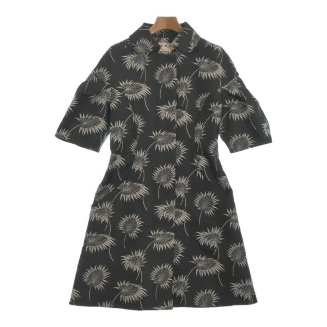 MARNI - MARNI マルニ コート(その他) 38(S位) 黒x白(総柄) 【古着】【中古】