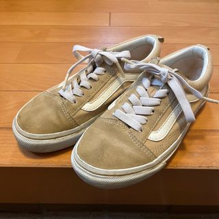 ヴァンズ(VANS)のVANS  ベージュ22センチ　キッズ(スニーカー)