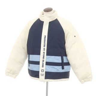 シュプリーム(Supreme)の【中古】シュプリーム Supreme 2023年秋冬 Stone Island Reversible Down Puffer Jacket ダウンジャケット アイボリーxネイビー【サイズXXL】【メンズ】(ダウンジャケット)