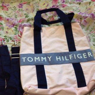 トミーヒルフィガー(TOMMY HILFIGER)のTOMMY ピンクバッグ(トートバッグ)