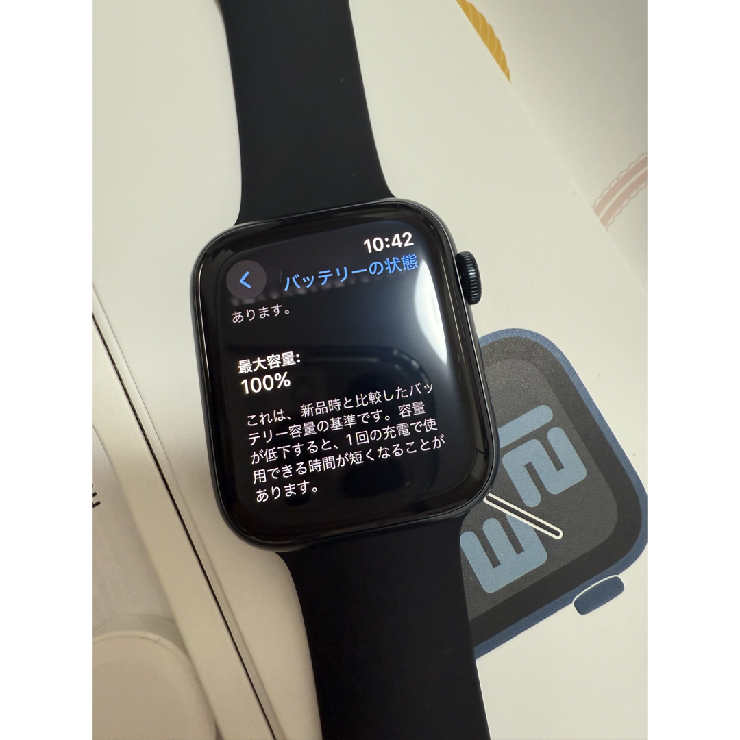 バッテリー100%☺︎ Apple Watch Series6 44mmシルバー(Apple バッテリー100%☺︎ Apple Watch Series6 44mmシルバー(Apple