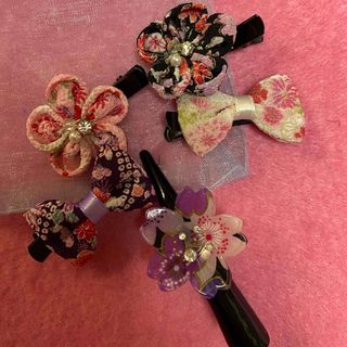 お寺様より🌹友人の名古屋社長夫人私物❤️ちりめんの美しいお寺様から頂いたヘアピン(その他)