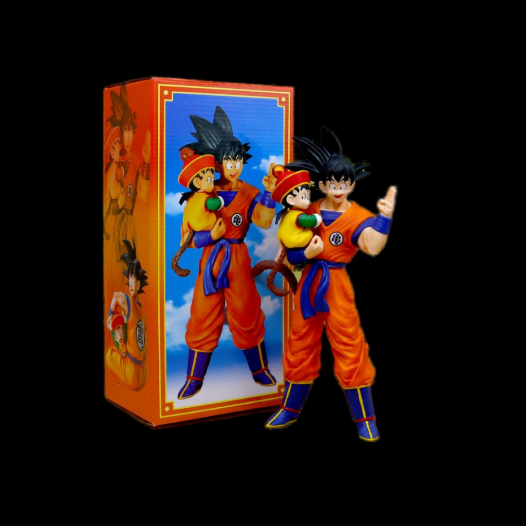 ドラゴンボール　孫悟空　孫悟飯　親子　特大フィギュア　ソフビ　PVC