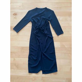 ザラ(ZARA)のZARA ネイビー ロングワンピース 長袖　ザラ　レディースワンピース　(ロングワンピース/マキシワンピース)