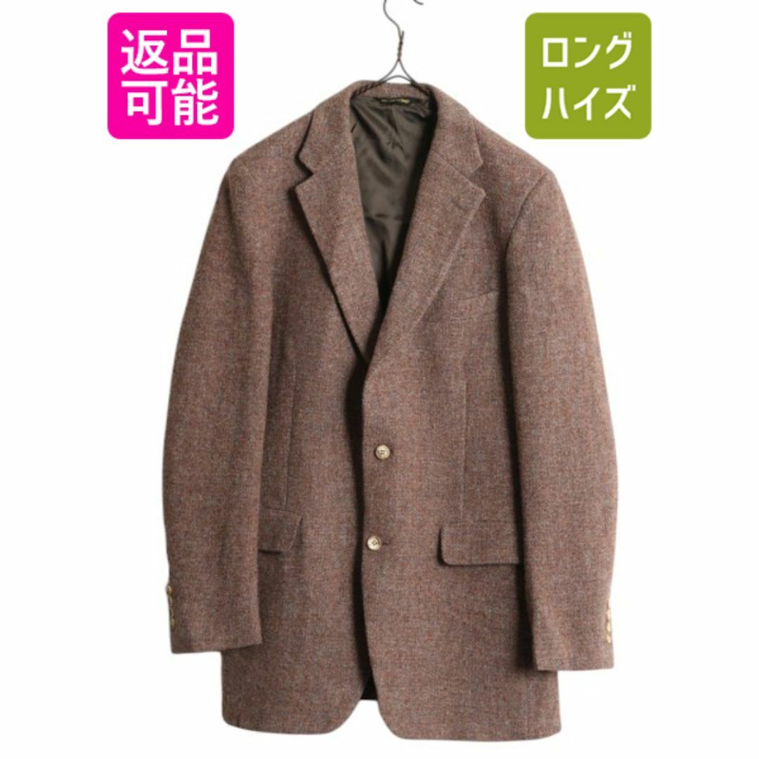 80s USA製 ハリスツイード テーラード ジャケット メンズ M 程 80s USA製 ハリスツイード テーラード ジャケット メンズ M 程