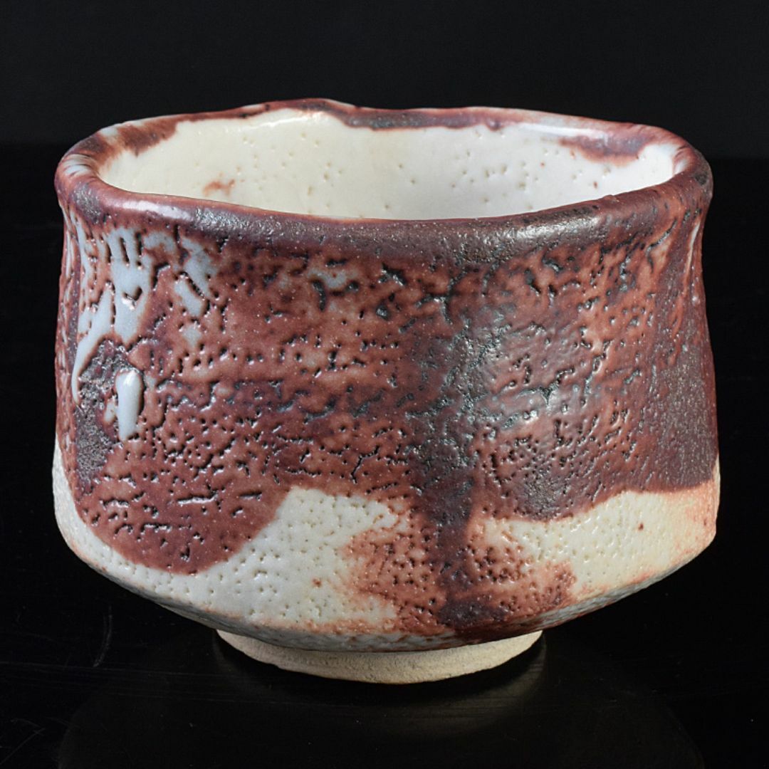 加藤唐九郎 一無斎(一ム斎)作 志野茶碗 銘紫雲 共布共箱二重箱 加藤唐九郎 一無斎(一ム斎)作 志野茶碗 銘紫雲 共布共箱二重箱