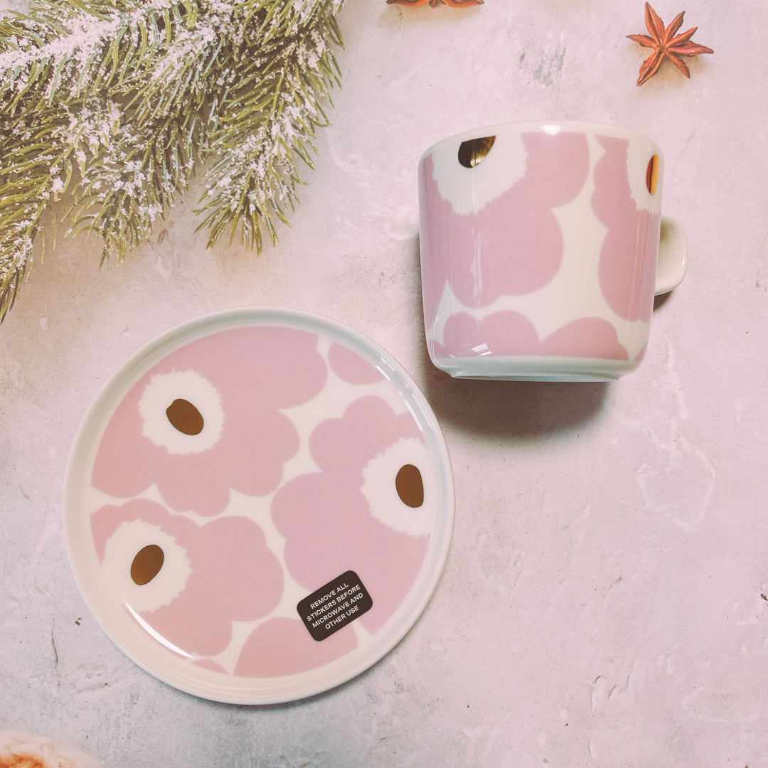 marimekko - ♡byR 限定 マリメッコ ピンク ゴールド マグカップ marimekko - ♡byR 限定 マリメッコ ピンク ゴールド マグカップ