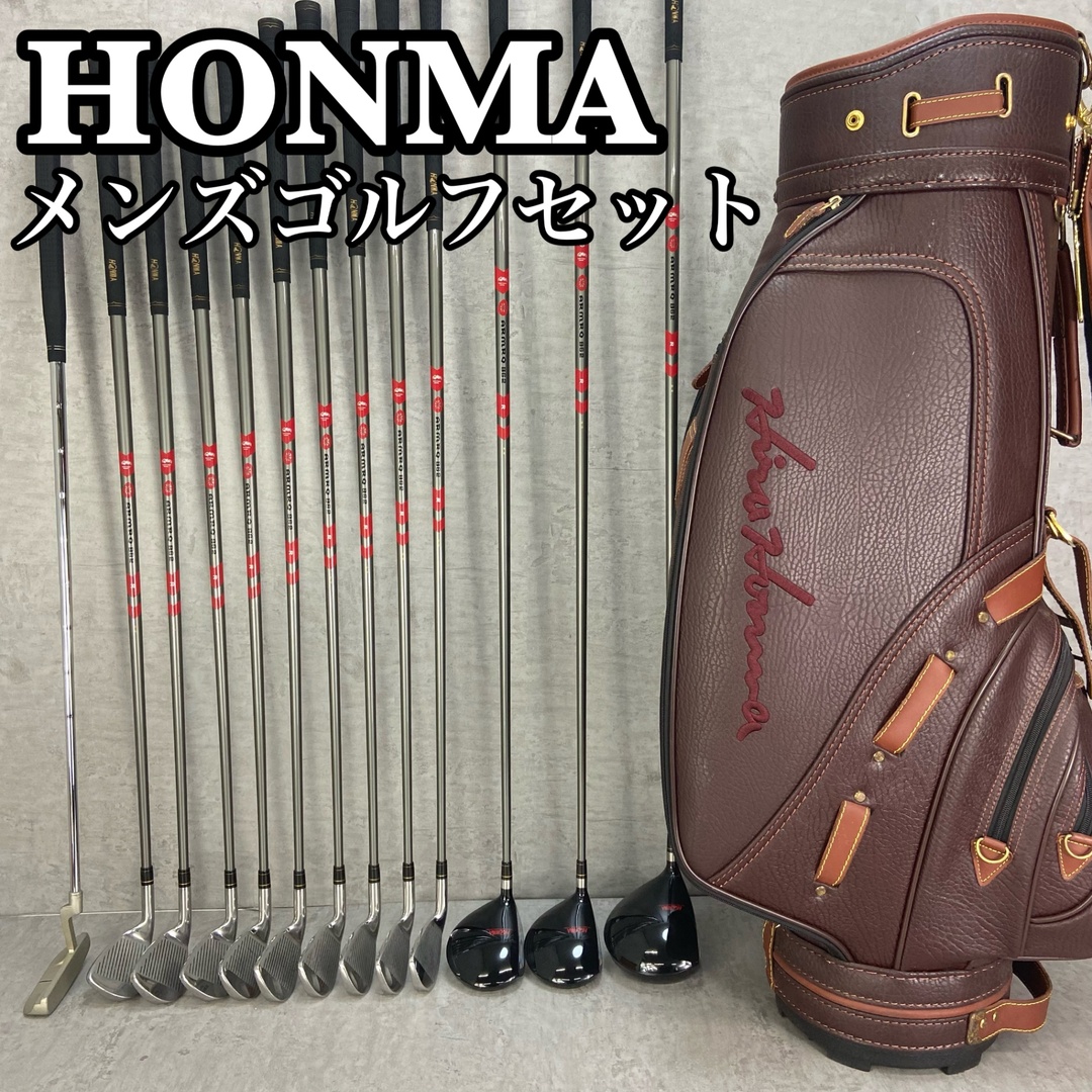 本間ゴルフ - HONMA　BERES　ホンマ　ベレス　2STAR　星　スター　メンズゴルフ13本セット　カーボン　R　右利き用　キャディバッグ　初心者おすすめ