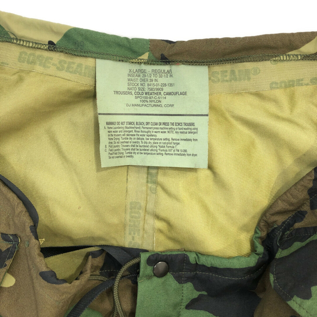 90年代 米軍実物 U.S.ARMY ECWCS GEN1 GORE-TEX パンツ 90年代 米軍実物 U.S.ARMY ECWCS GEN1 GORE-TEX パンツ