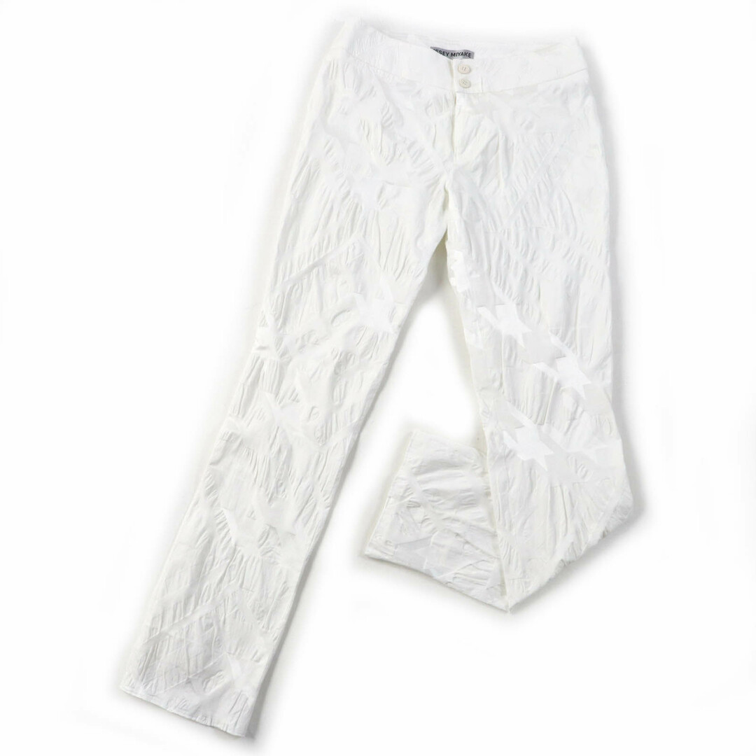 ISSEY MIYAKE - 極美品☆ISSEY MIYAKE イッセイミヤケ IM31FF505 総柄デザイン ボトムス パンツ ホワイト 1 日本製 正規品 レディース