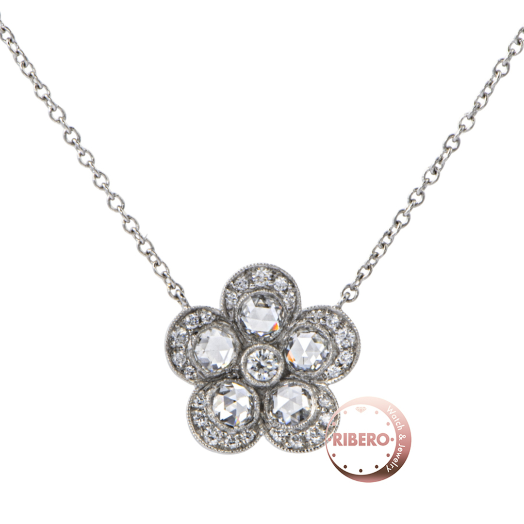Tiffany & Co. - TIFFANY&Co. ティファニー ガーデンフラワー ネックレス ペンダント シルバー【中古】