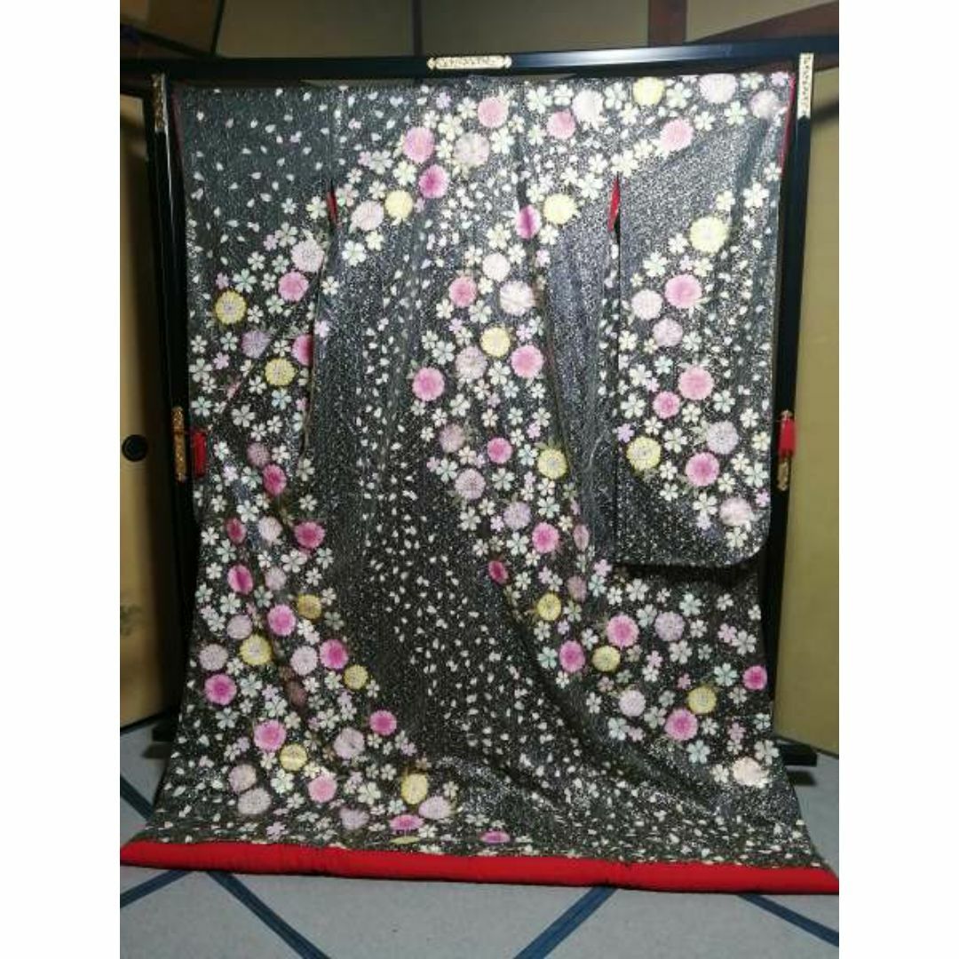 46 豪華絢爛 色打掛 チュール素材 合わせ仕立【中古】 の通販 by 46 豪華絢爛 色打掛 チュール素材 合わせ仕立【中古】 の通販 by