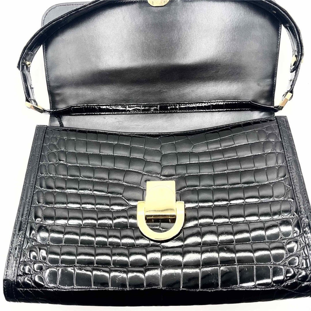COMTESSE - 良品 コンテス ハンドバッグ 本クロコ ワン COMTESSE - 良品 コンテス ハンドバッグ 本クロコ ワン