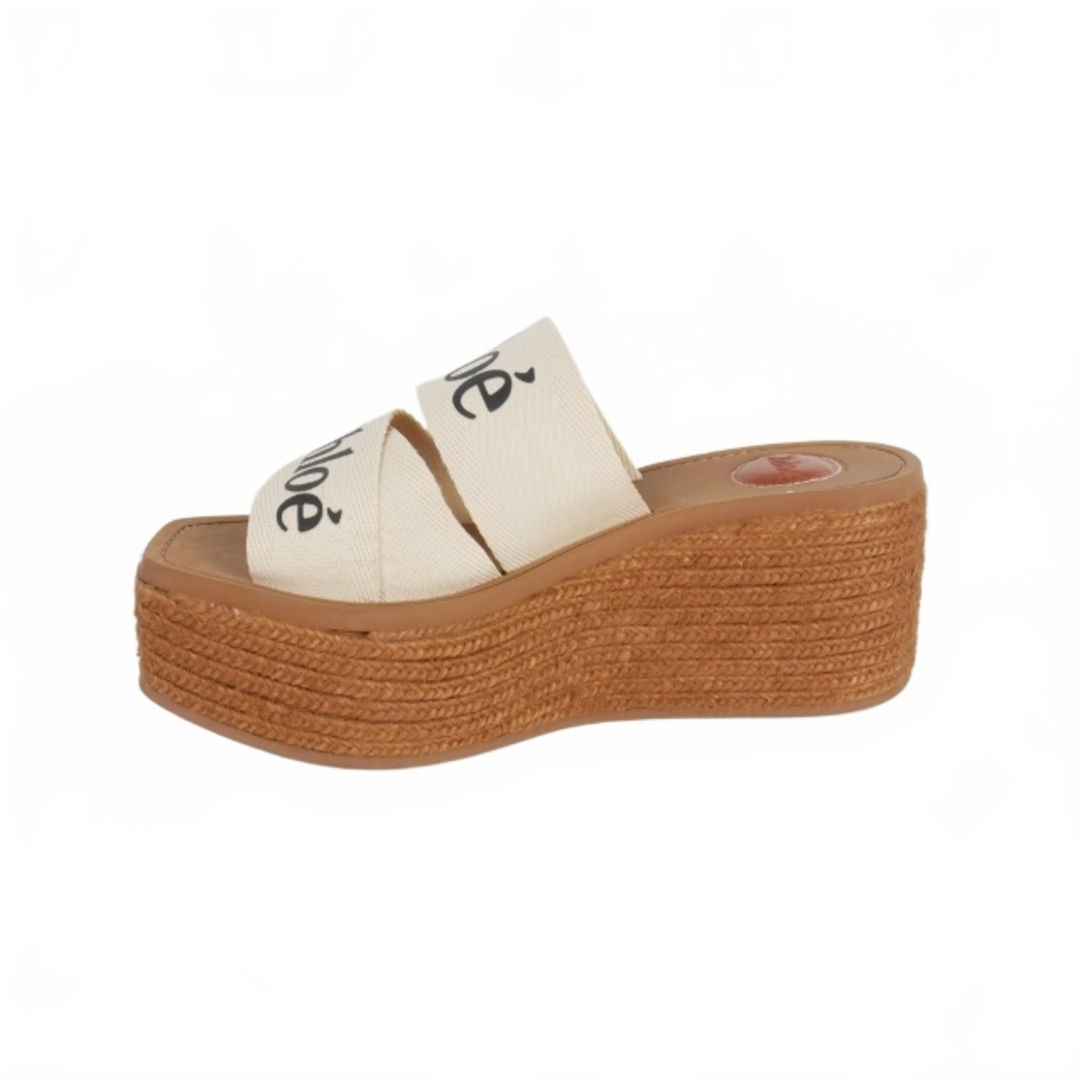 クロエ CHLOE WOODY ウェッジソール サンダル エスパドリーユ ロゴ クロエ CHLOE WOODY ウェッジソール サンダル エスパドリーユ ロゴ