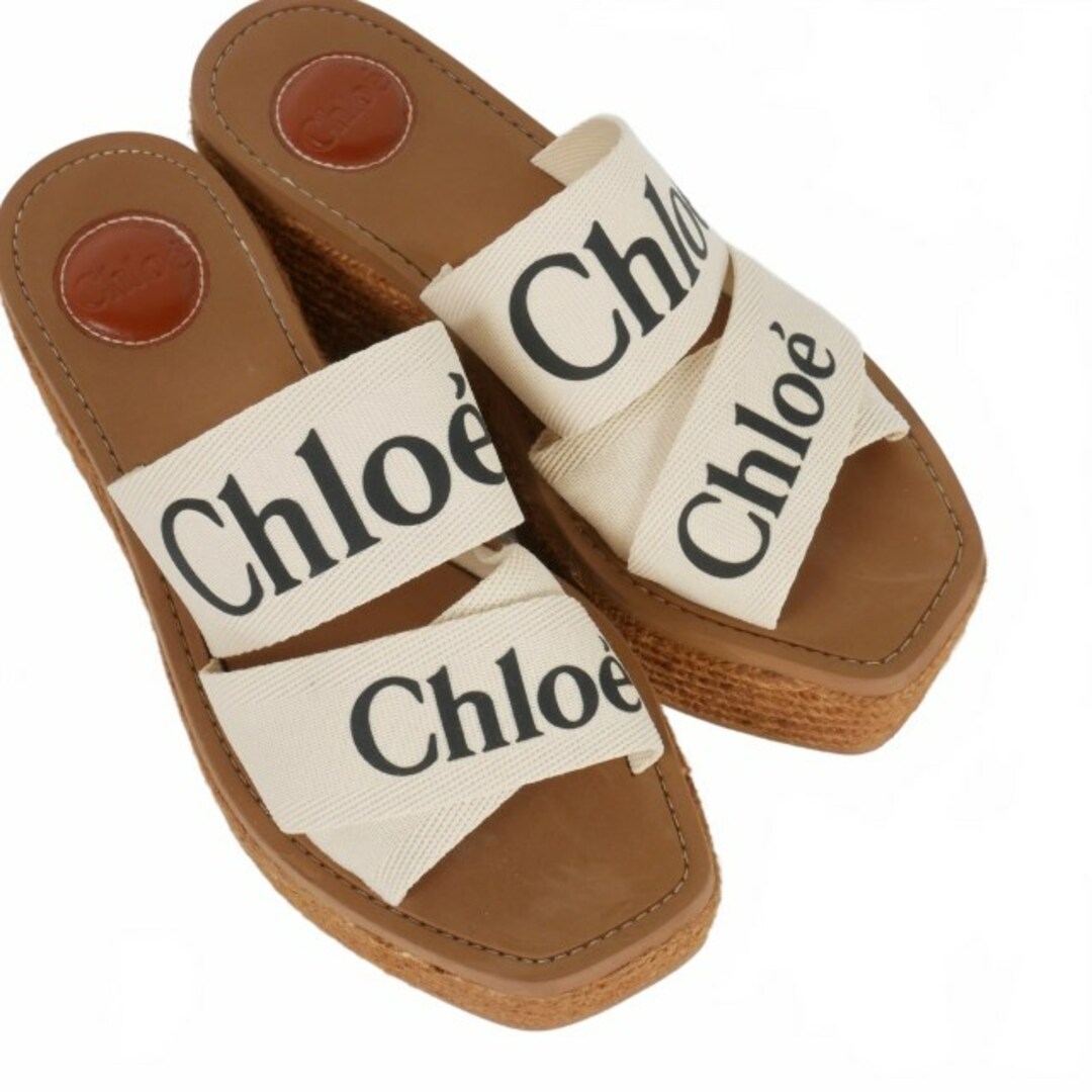 クロエ CHLOE WOODY ウェッジソール サンダル エスパドリーユ ロゴ クロエ CHLOE WOODY ウェッジソール サンダル エスパドリーユ ロゴ
