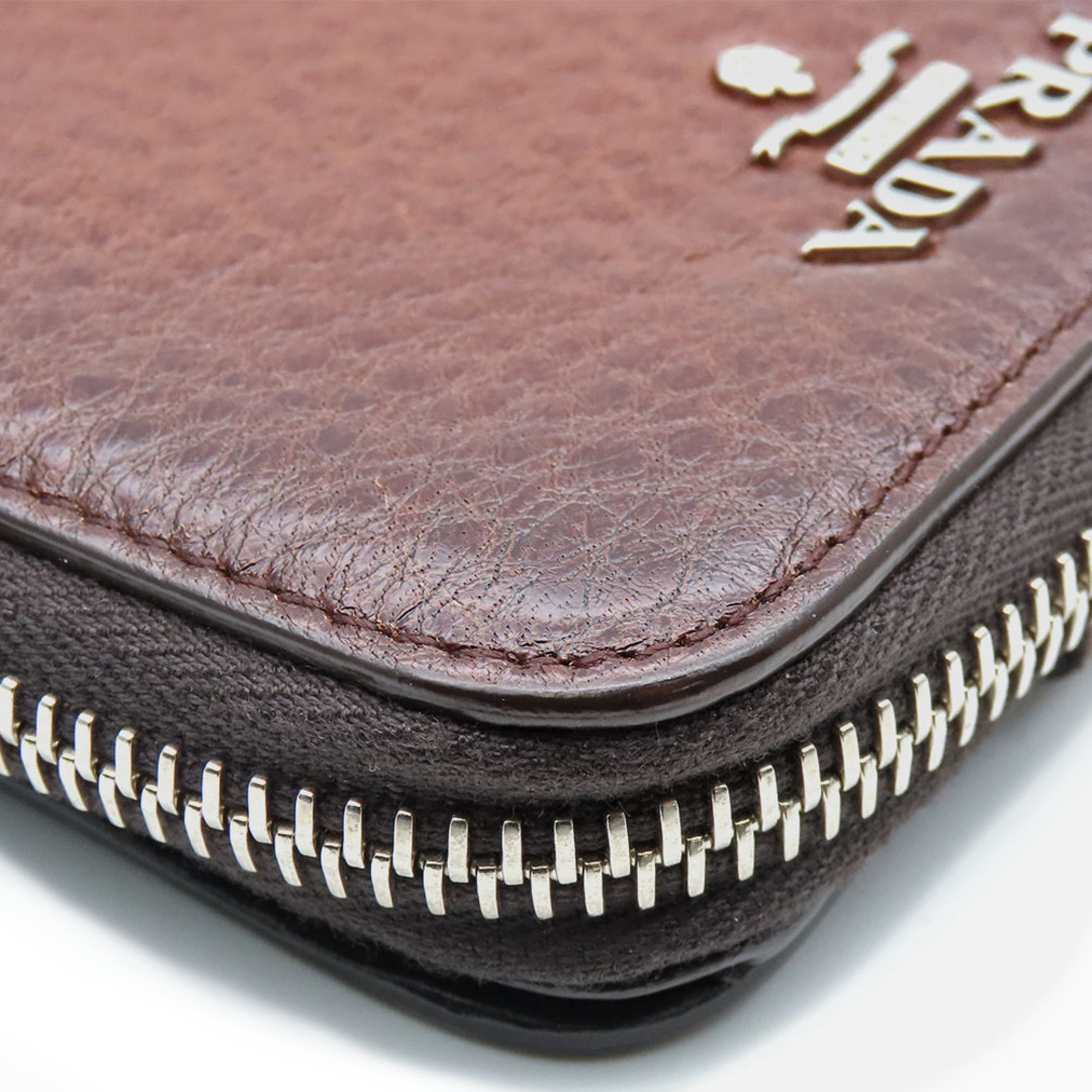 PRADA - 【中古】 プラダ 二つ折り財布 1M0522 レザー CACAO PRADA - 【中古】 プラダ 二つ折り財布 1M0522 レザー CACAO