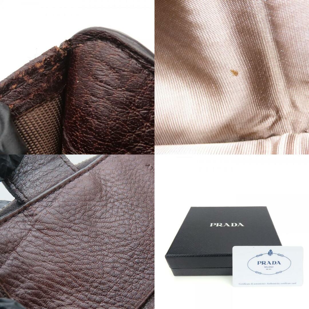 PRADA - 【中古】 プラダ 二つ折り財布 1M0522 レザー CACAO PRADA - 【中古】 プラダ 二つ折り財布 1M0522 レザー CACAO