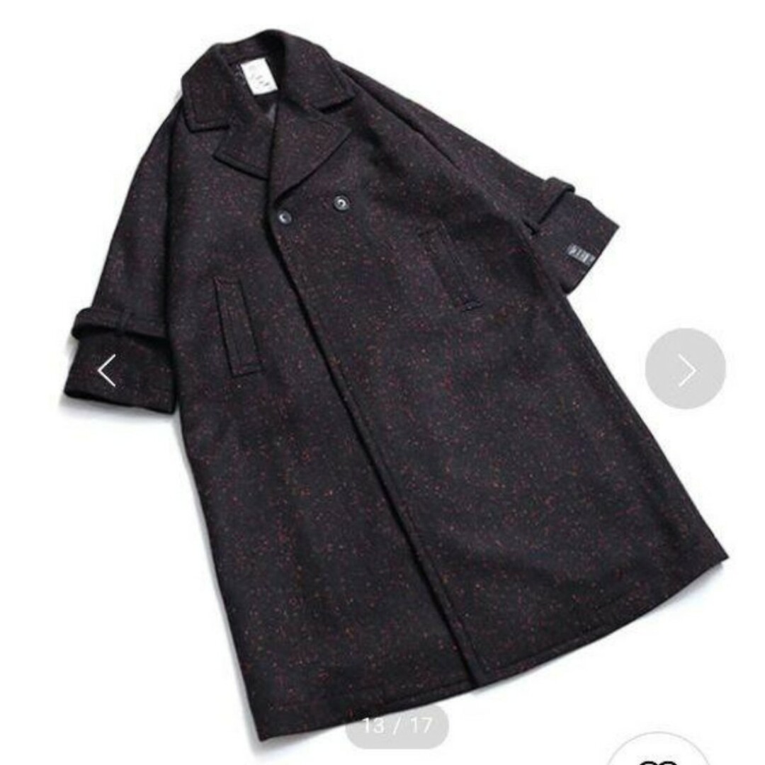 SHAREEF(シャリーフ)の未使用 SHAREEF NEP MELTON LONG COAT 10.2万 メンズのジャケット/アウター(チェスターコート)の商品写真