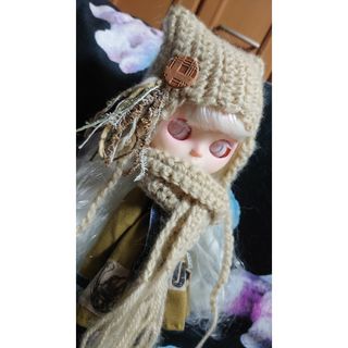 ✾アイシードール✾猫耳ニット帽《037》マフラー＋クリップピン付き(その他)