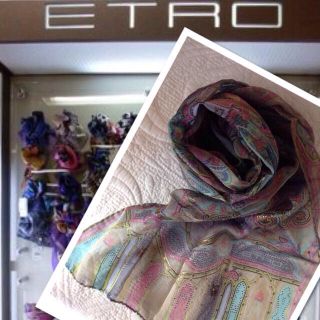 エトロ(ETRO)のエトロ シルクシフォンスカーフ美品(バンダナ/スカーフ)