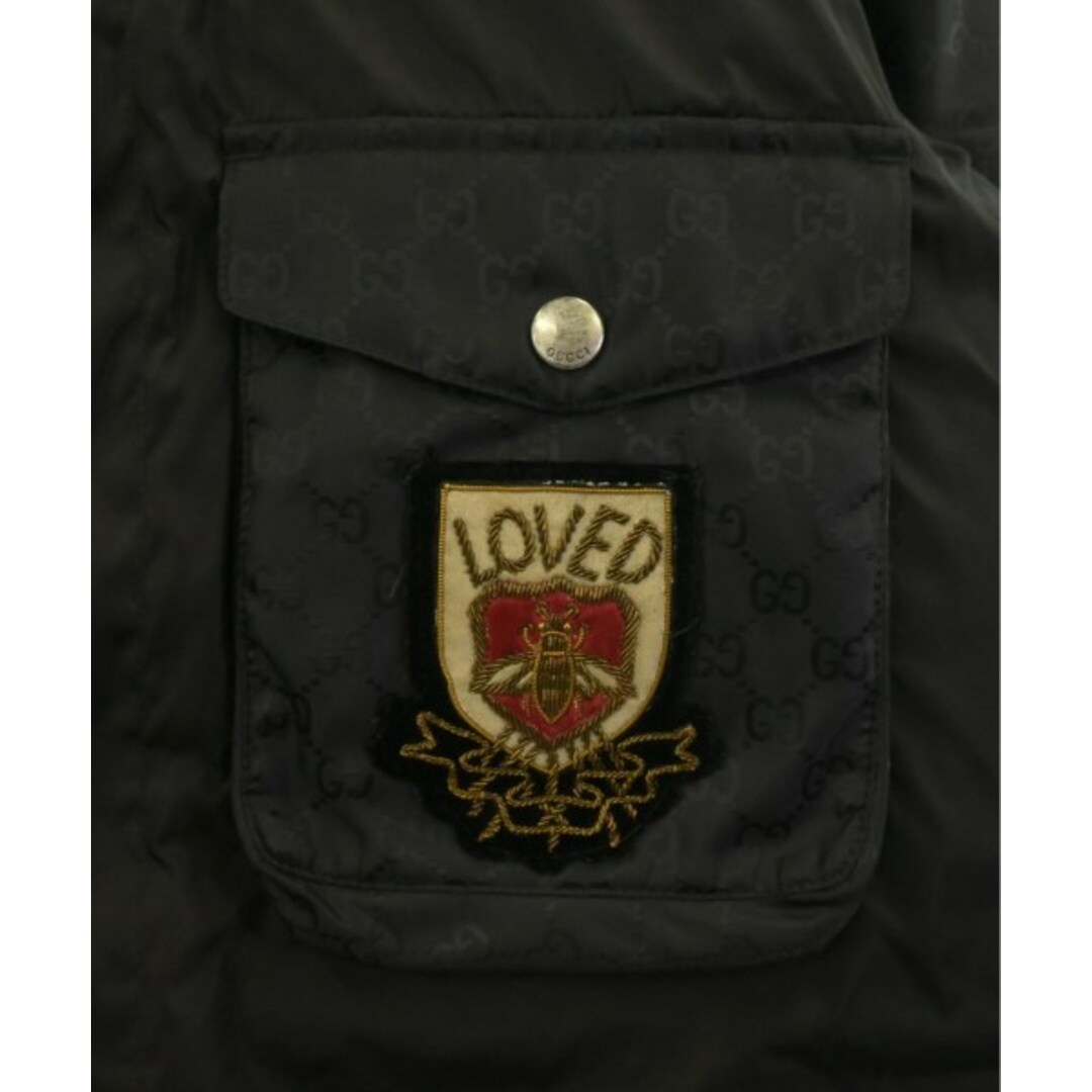 GUCCI グッチ ダウンジャケット/ダウンベスト 46(M位) 黒 【古着】 GUCCI グッチ ダウンジャケット/ダウンベスト 46(M位) 黒 【古着】