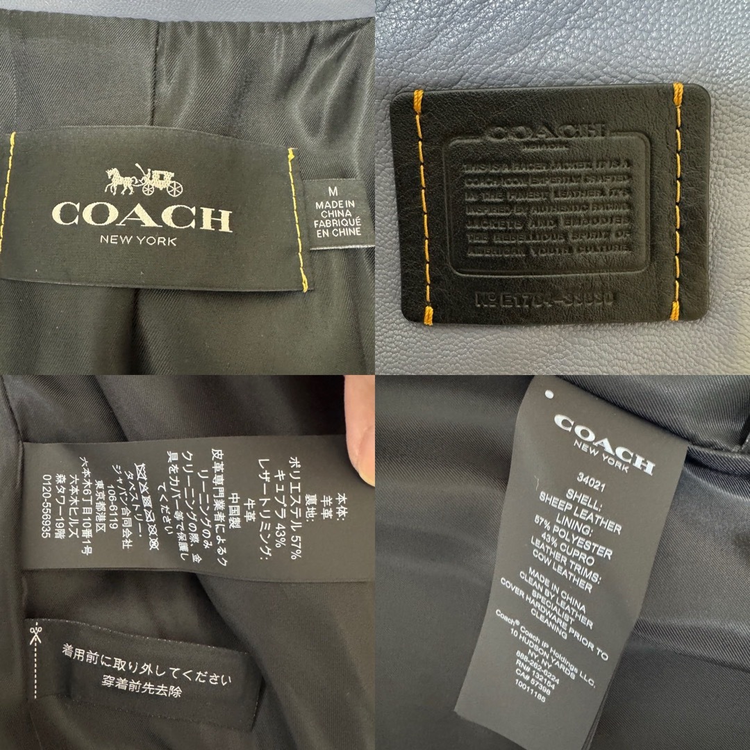COACH - コーチ 超美品 レザーライダースジャケット レディース COACH - コーチ 超美品 レザーライダースジャケット レディース