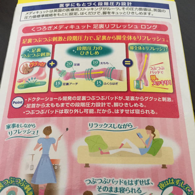 Dr.scholl(ドクターショール)の新品☆Dr.Scholl ☆くつろぎメディキュット☆つぶつぶMサイズ コスメ/美容のボディケア(フットケア)の商品写真