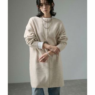 サロンアダムエロぺ(SALON adam et rope')の【ベージュ系（28）】【WEB限定】フォルムスリーブミディニットワンピース(ロングワンピース/マキシワンピース)