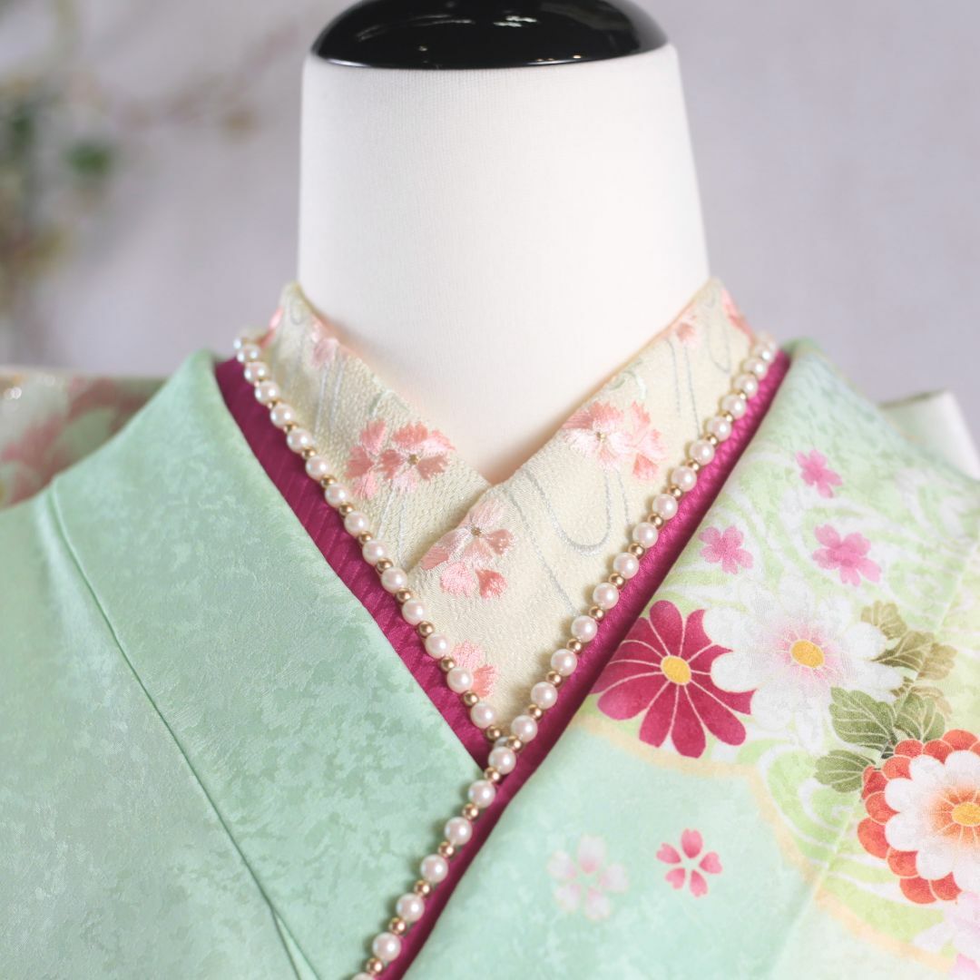 振袖フルセット 振袖セット 振袖 Lサイズ 薄緑×新古典 美品 成人 振袖フルセット 振袖セット 振袖 Lサイズ 薄緑×新古典 美品 成人