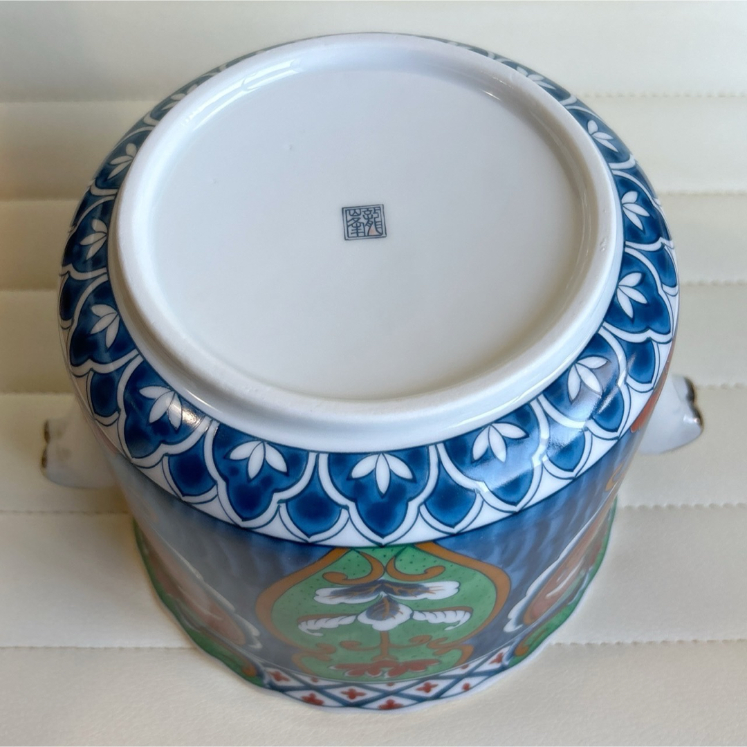 希少 三洋陶器 龍峰窯 金彩古伊万里 ワインクーラー 染錦 色絵 希少 三洋陶器 龍峰窯 金彩古伊万里 ワインクーラー 染錦 色絵