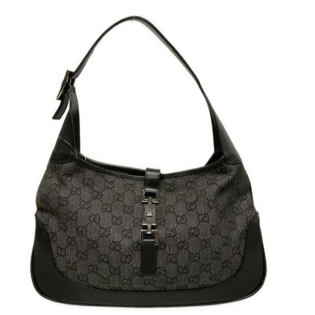 GUCCI - GUCCI(グッチ) ショルダーバッグ GG柄/ジャッキー 00963 黒 レザー