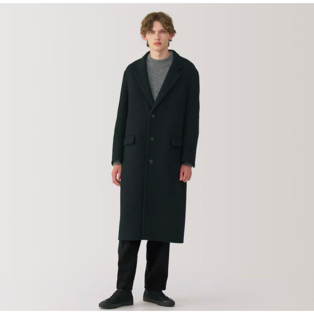 MUJI Labo カシミヤ混チェスターコート XL 黒 新品未使用の通販 MUJI Labo カシミヤ混チェスターコート XL 黒 新品未使用の通販