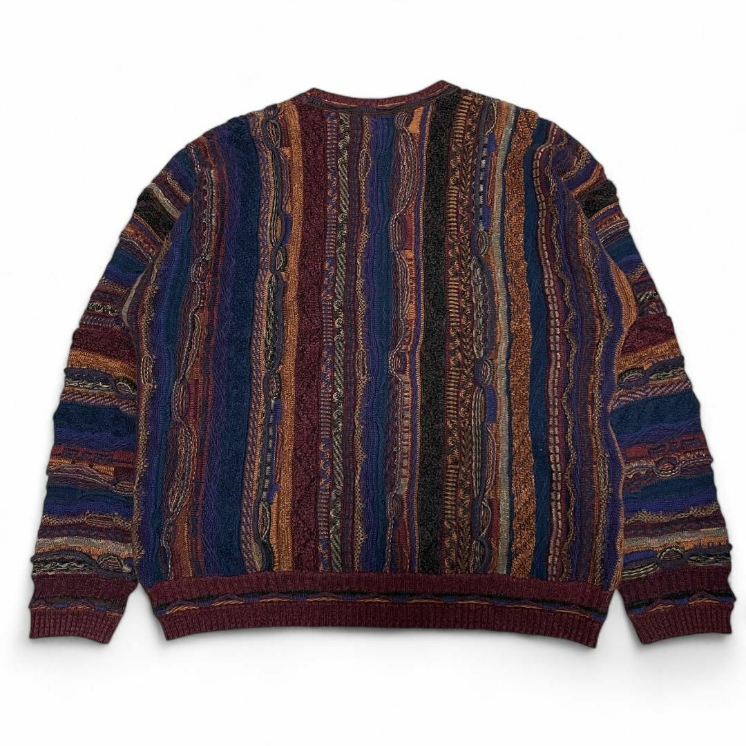ART VINTAGE - ブルガリア製総柄3Dニットセーター古着立体刺繍 ART VINTAGE - ブルガリア製総柄3Dニットセーター古着立体刺繍