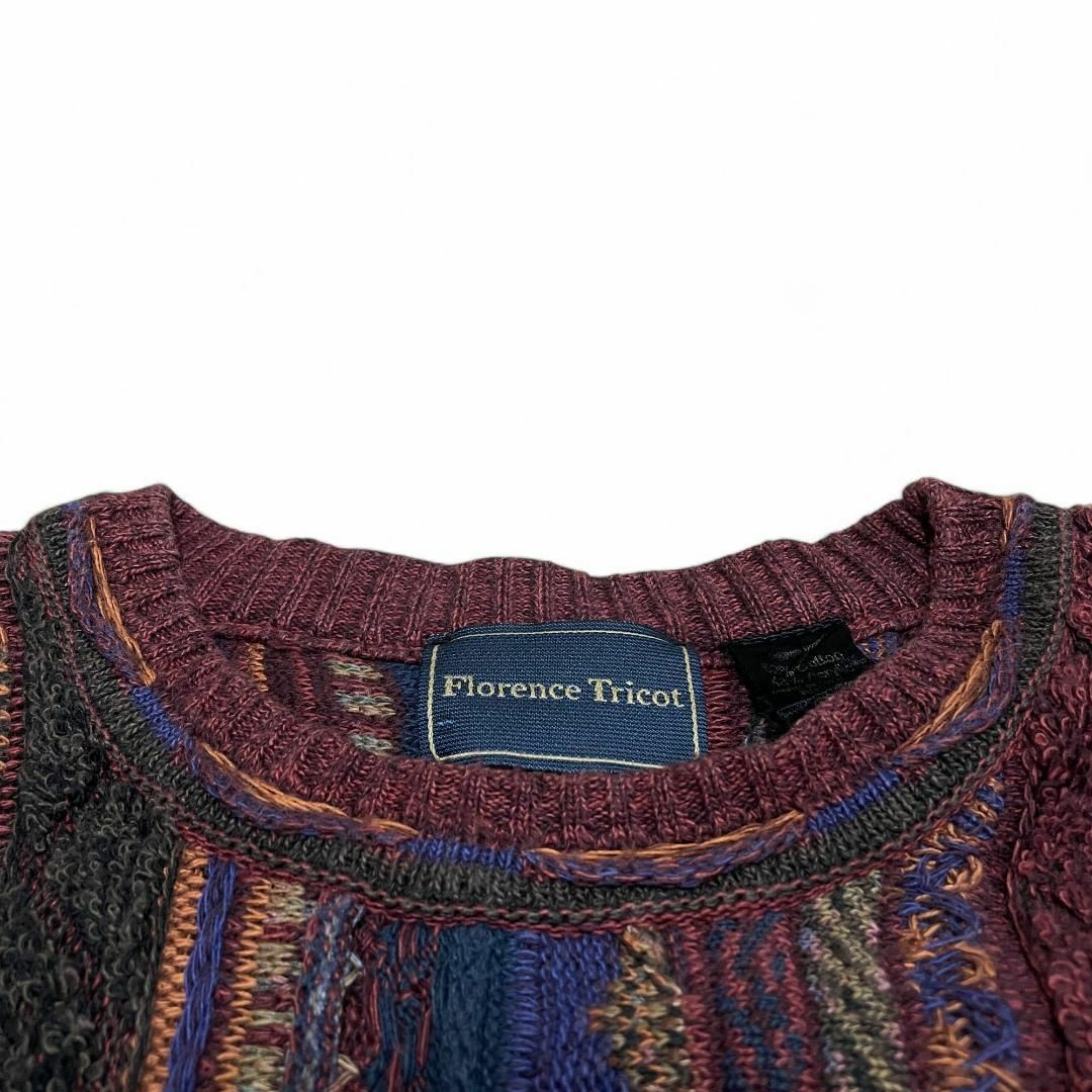 ART VINTAGE - ブルガリア製総柄3Dニットセーター古着立体刺繍 ART VINTAGE - ブルガリア製総柄3Dニットセーター古着立体刺繍
