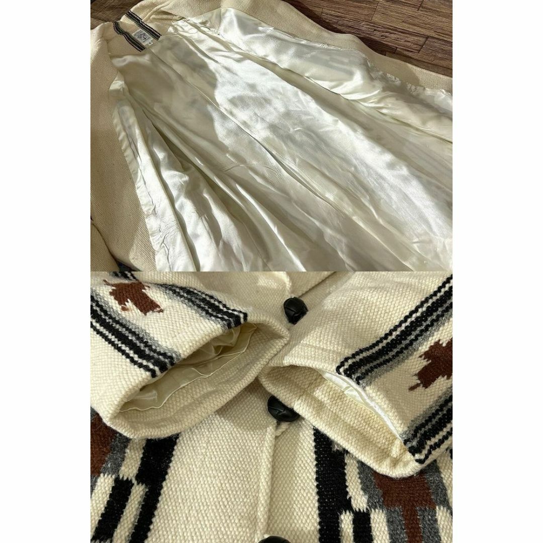 激レア オルテガ チマヨ ハンドメイド ウール ロング コート 激レア オルテガ チマヨ ハンドメイド ウール ロング コート