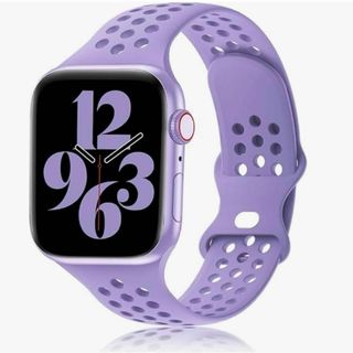 アップルウォッチバンド　パープル　42-44mm 紫(その他)
