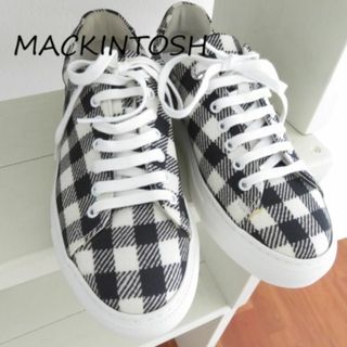 マッキントッシュ(MACKINTOSH)のMACKINTOSH マッキントッシュ　撥水　ギンガムチェック　スニーカー(スニーカー)