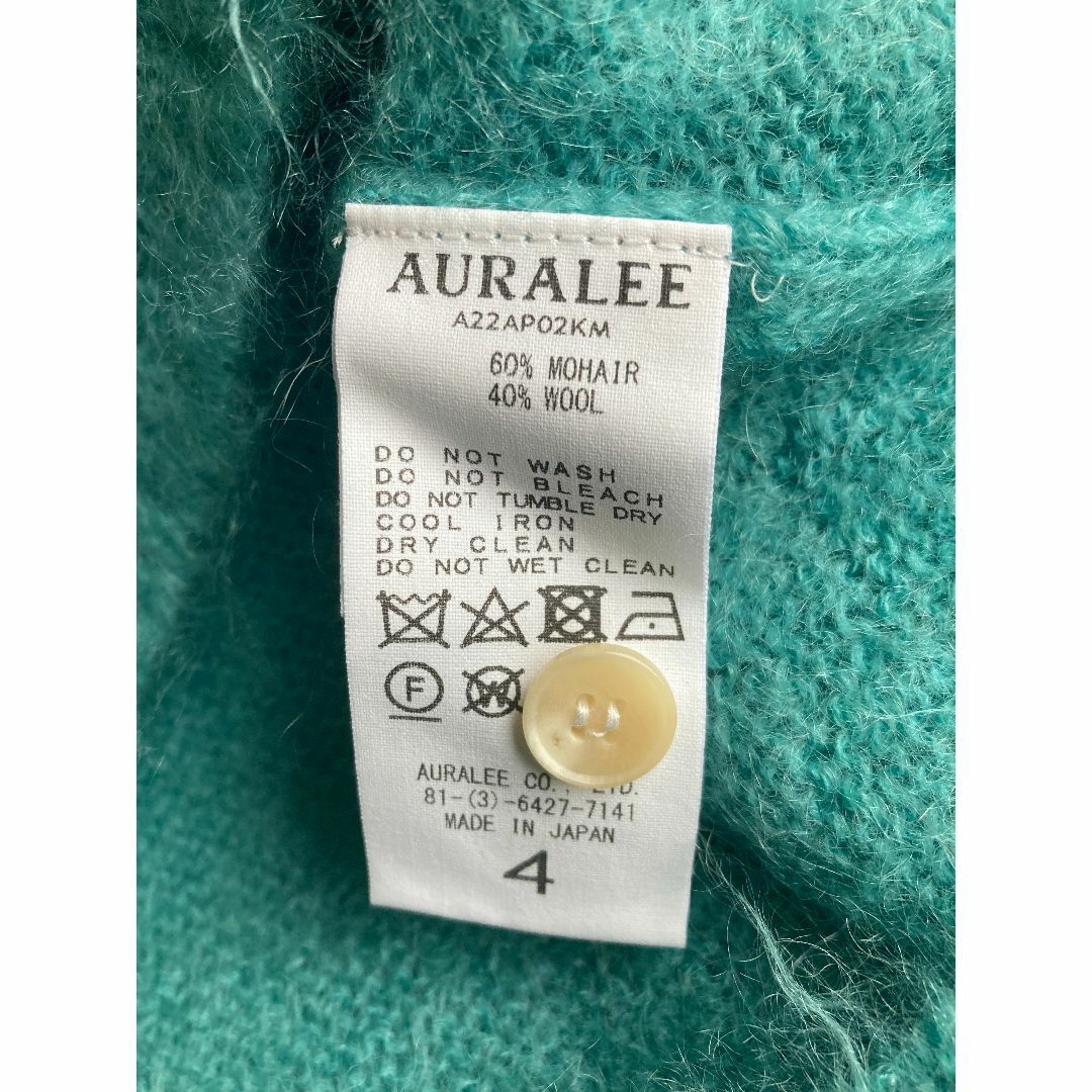 AURALEE - AURALEE BRUSHED SUPER POLO モヘア ニットポロ 4の AURALEE - AURALEE BRUSHED SUPER POLO モヘア ニットポロ 4の