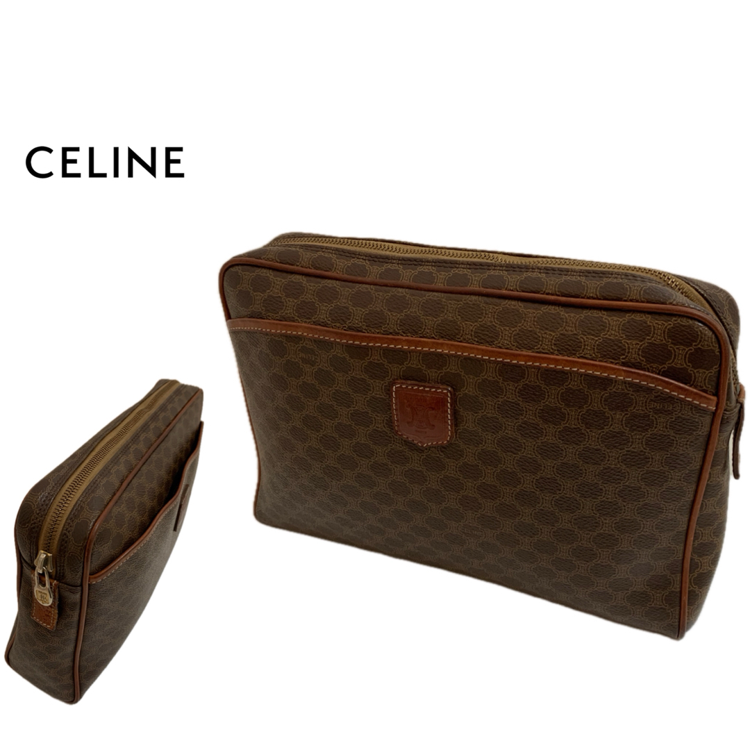 OLD CELINE ITALY製 マカダム柄 ブラゾン セカンドバッグ バッグ OLD CELINE ITALY製 マカダム柄 ブラゾン セカンドバッグ バッグ