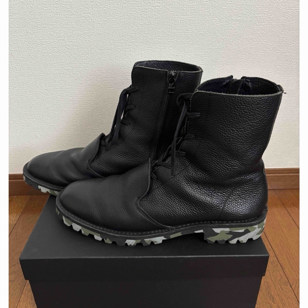 美品】ヨウジオム ソール迷彩 ファスナーブーツ yohji Y-3 靴 美品】ヨウジオム ソール迷彩 ファスナーブーツ yohji Y-3 靴