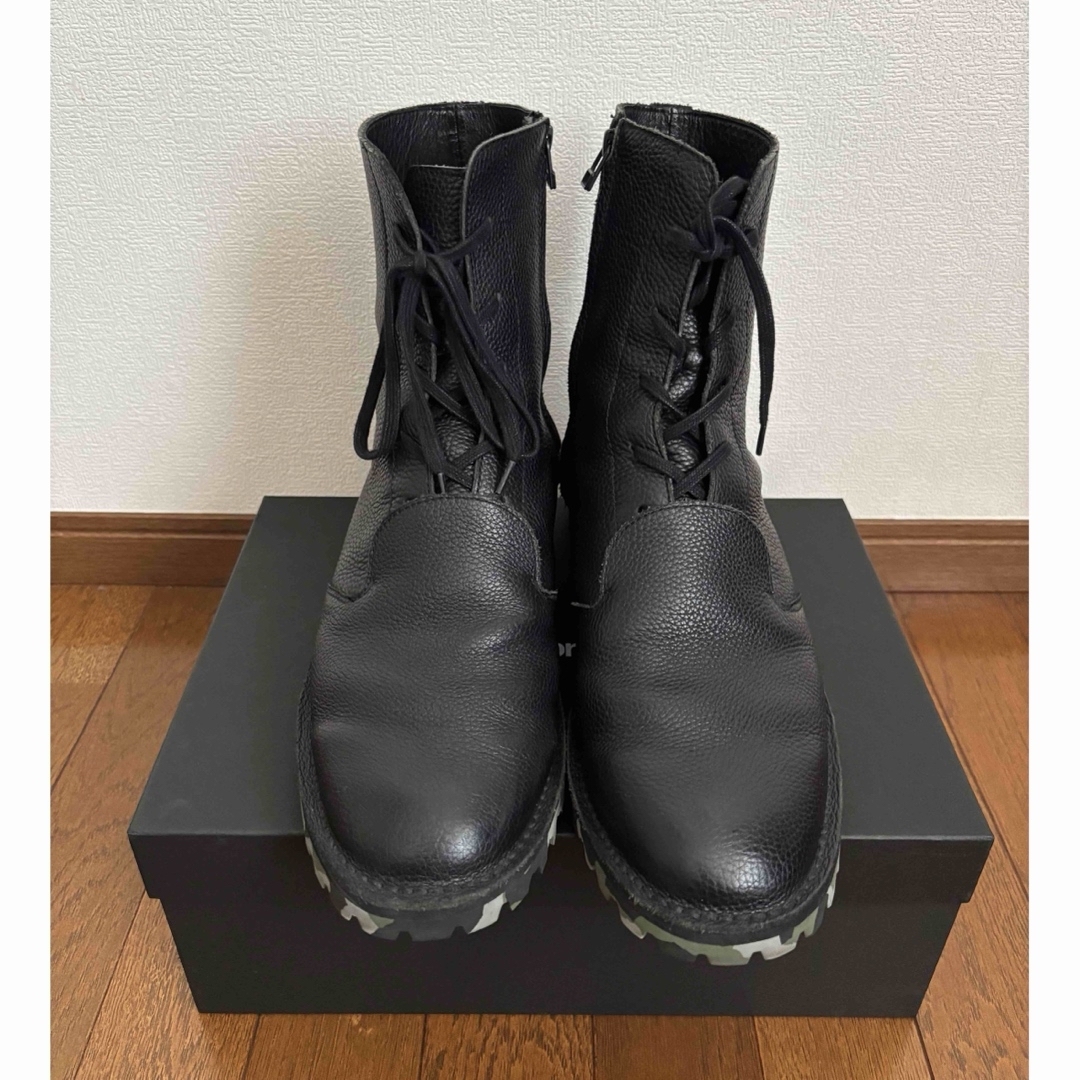 美品】ヨウジオム ソール迷彩 ファスナーブーツ yohji Y-3 靴 美品】ヨウジオム ソール迷彩 ファスナーブーツ yohji Y-3 靴