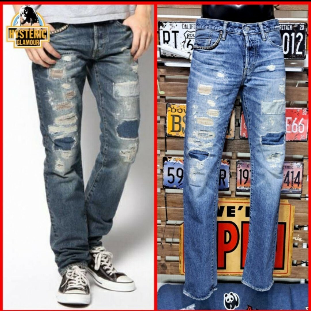 定価5万 ヒステリックグラマー DUR加工 スタッズ デニム ジーンズ 31 定価5万 ヒステリックグラマー DUR加工 スタッズ デニム ジーンズ 31