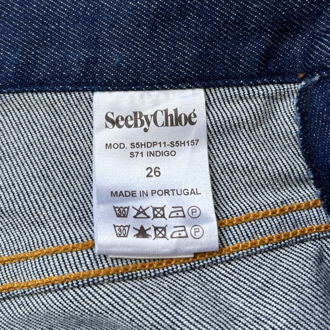 美品SEE BY CHLOEシーバイクロエ ロールアップデニムパンツ 26 美品SEE BY CHLOEシーバイクロエ ロールアップデニムパンツ 26