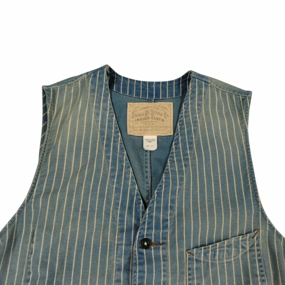 RRL - RRL ダブルアールエル 加工 ウォバッシュ ストライプ ジレ RRL - RRL ダブルアールエル 加工 ウォバッシュ ストライプ ジレ