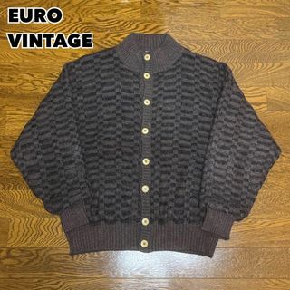VINTAGE - 80s イタリア製 モヘアニット カーディガン ブラウン VINTAGE - 80s イタリア製 モヘアニット カーディガン ブラウン