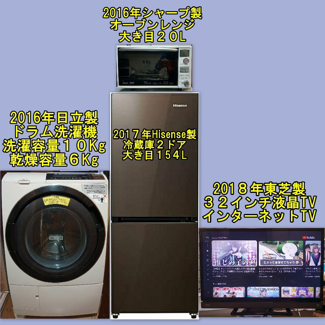 2016年~家電4点大阪市~神戸市近郊配送、設置、動作確認まで 2016年~家電4点大阪市~神戸市近郊配送、設置、動作確認まで