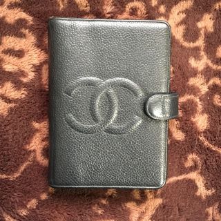 シャネル(CHANEL)のキャビアスキン 手帳カバー ブラック(その他)